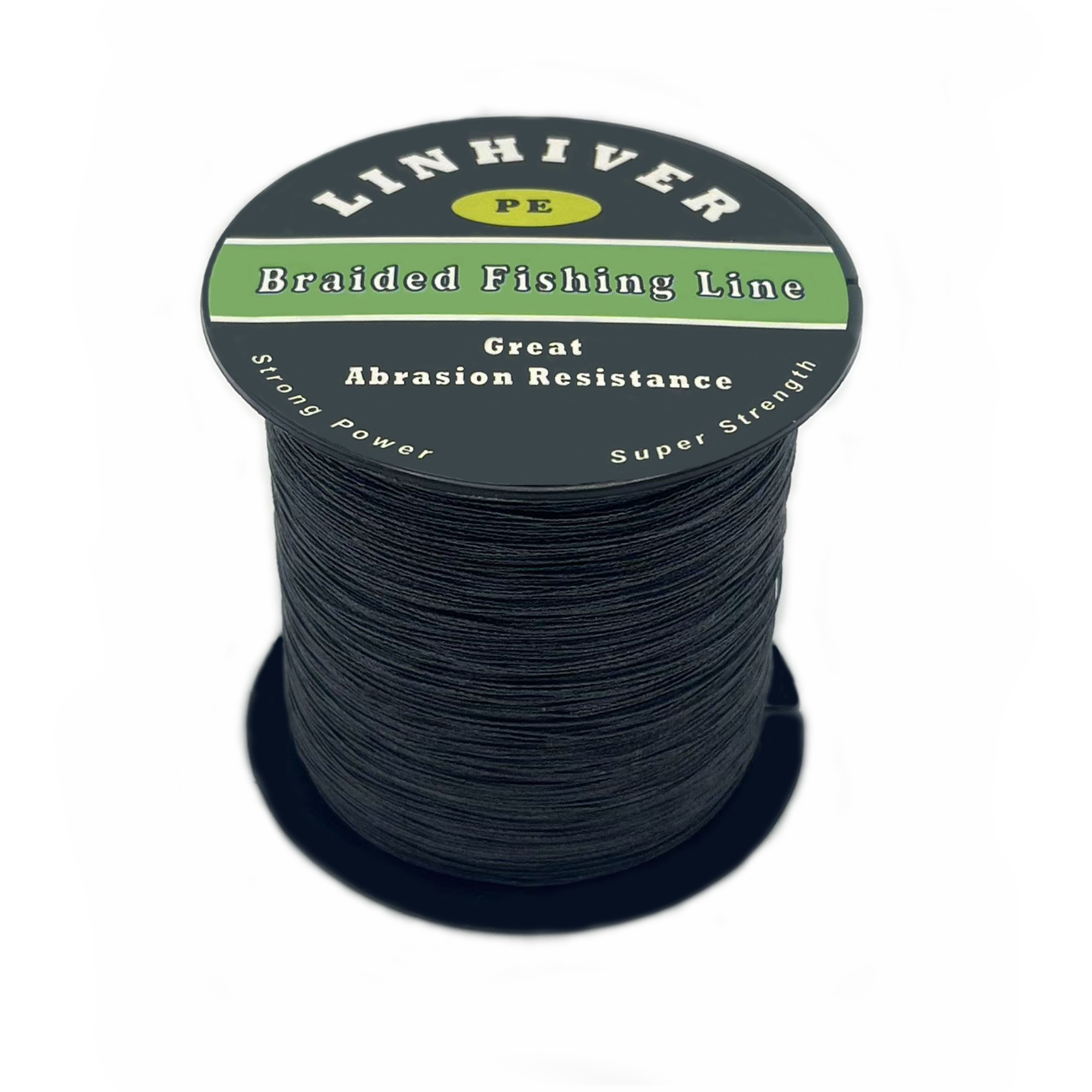 LinHiver Braided Fishing Line, Strong Power, Great Abrasion Resistance, Thin Diameter, No Stretch, Low Memory and High Sensitivity(547Yds, 4 strands, 30LB, black)