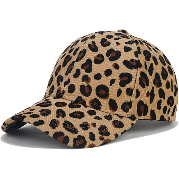 LinYooLi Adjustable Baseball Cap Leopard Print Hat Cotton Sunhat Headwear Outdoor Shade Sports Cap