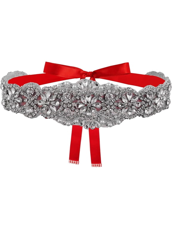 Bridal Crystal Rhinestone Braided Wedding Dress Sash Belt