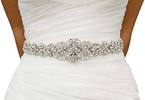 LinYooLi Bridal Crystal Rhinestone Braided Wedding Dress 