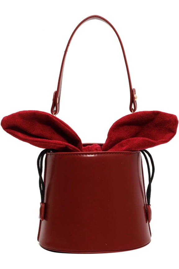 Bucket Bag for Women Small Vegan Leather Drawstring Shoulder Handbags Hobo Crossbody Bag with 2 Detachable Straps