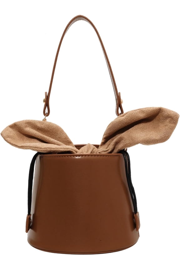 Bucket Bag for Women Small Vegan Leather Drawstring Shoulder Handbags Hobo Crossbody Bag with 2 Detachable Straps