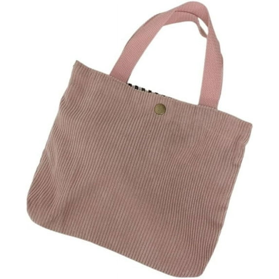 LinYooLi Corduroy Handbag for Women Small Tote Bag Corduroy Hand Tote Handheld Bag Lunch Bag Makeup Bag Mini Casual Bag Mini Handbag