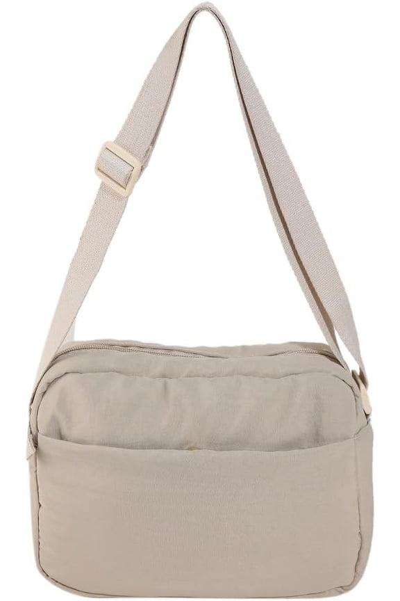 Crossbody Bag for Women Nylon Camera Purse Wide Strap Shoulder Bag Crossbody Purse Top Zip over the Shoulder