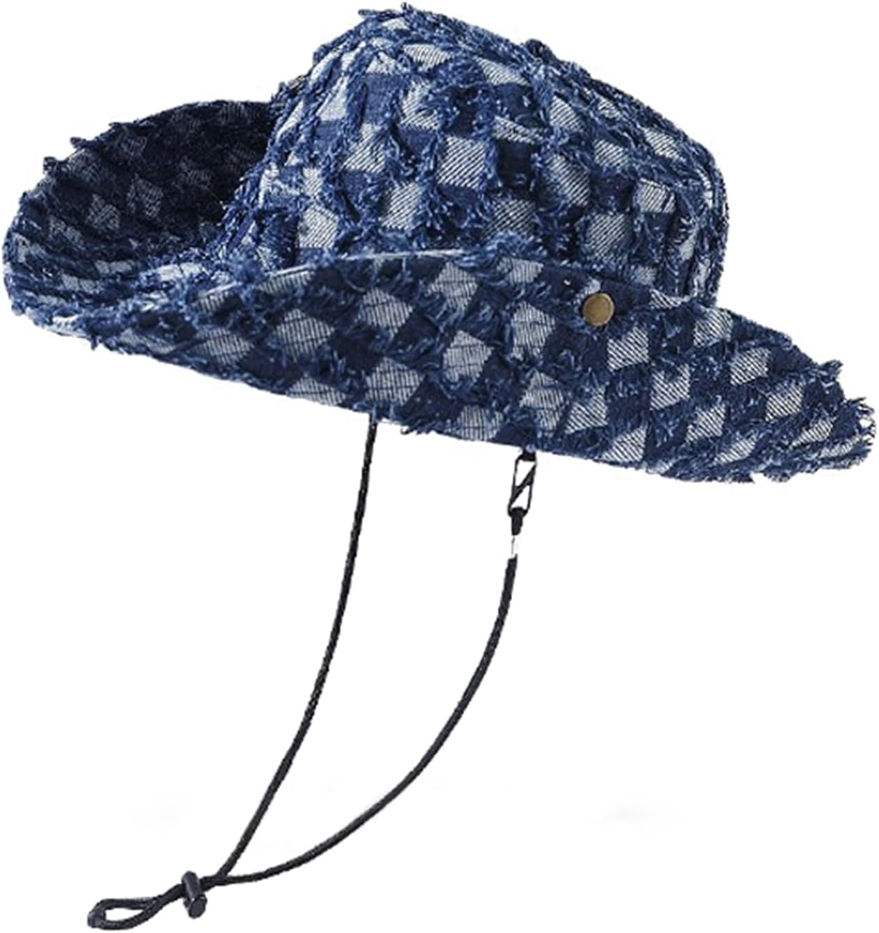 LinYooLi Denim Cowboy Hat Packable Cotton Buket Sun Hat for  display picture 2