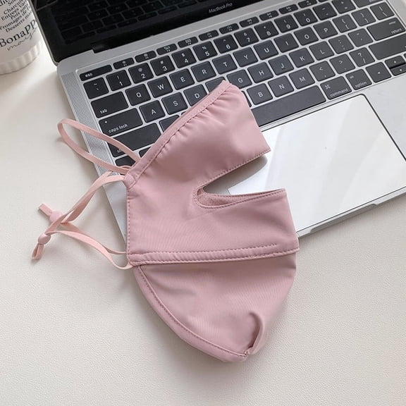 LinYooLi Facial Gini Ice Silk Sunscreen Mask With Full Face UV Protection For Summer Driving New Ear Hanging Sunshade Mask