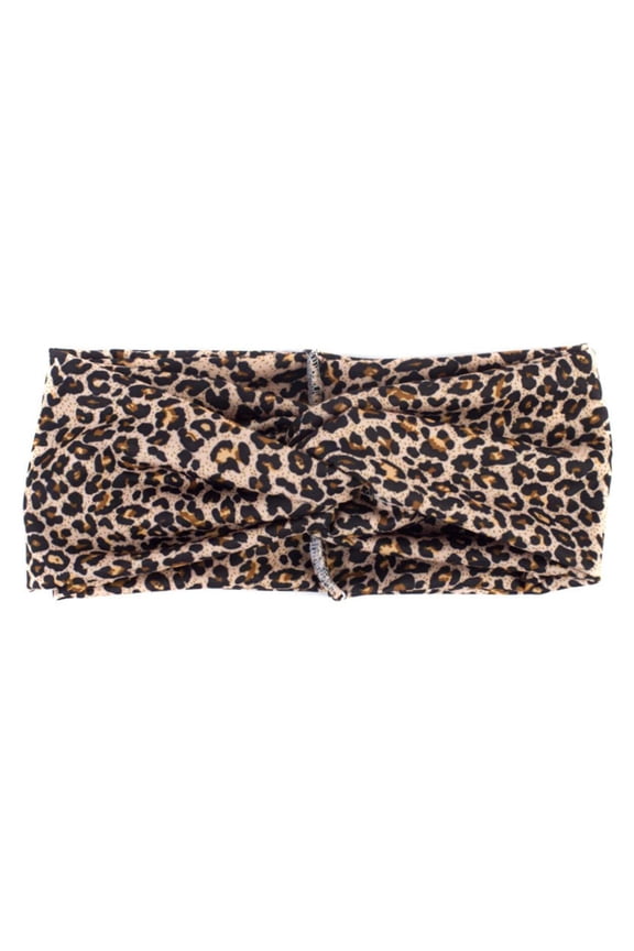 Fashion Candy Color Hair Band Cross Twist Headband Women Girls Sports Yoga Hair Bands,Leopard Print