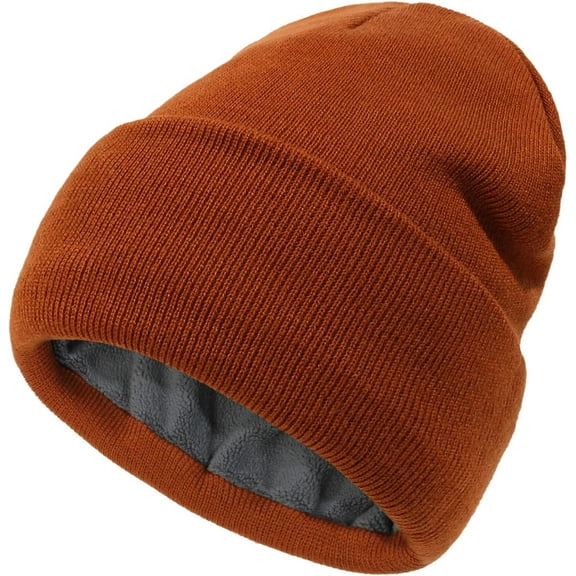 LinYooLi Fleece Lined Beanie Hat for Women Knit Winter Hat Skull Cap Cuffed Warm Beanie Hat