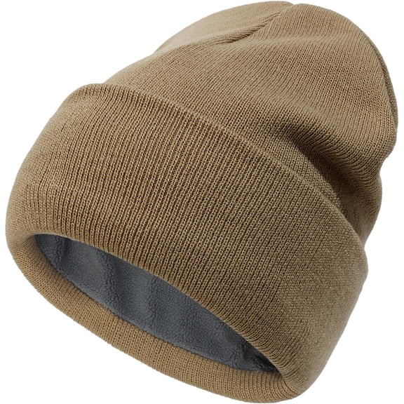 LinYooLi Fleece Lined Beanie Hat for Women Knit Winter Hat Skull Cap Cuffed Warm Beanie Hat