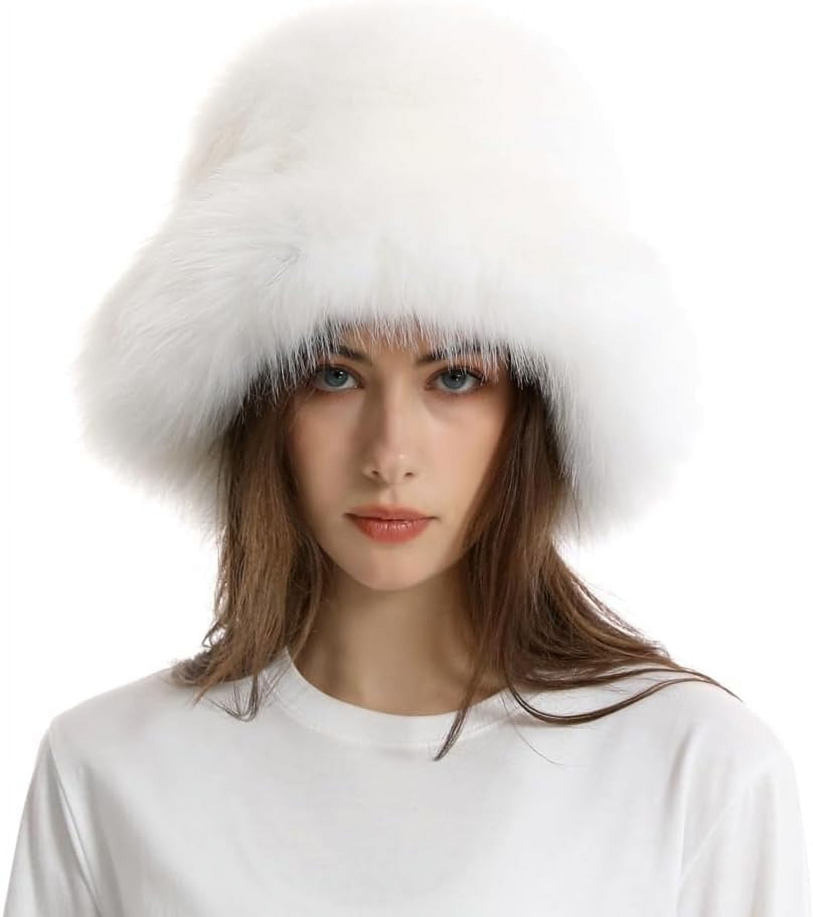 Womens Bucket Hat Umeepar Faux Fur Bucket Hat - Super Soft & Warm