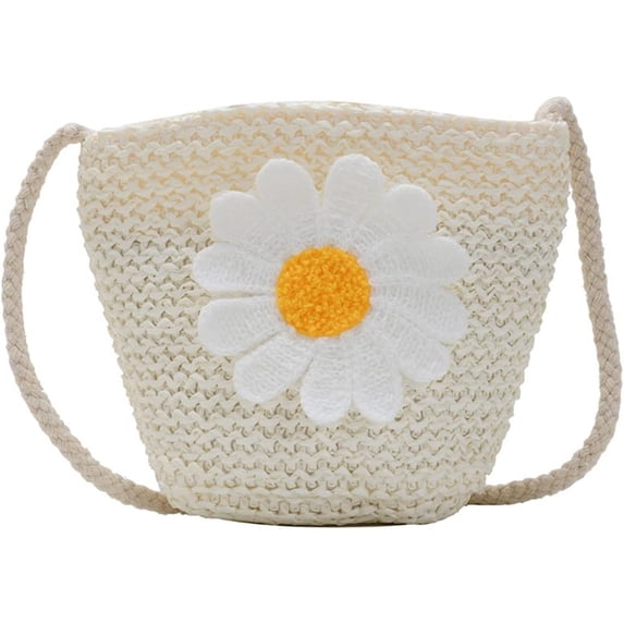 LinYooLi Girls Straw Shoulder Bag Cute Mini Rabbit Cross Body Bag Bunny Wallet