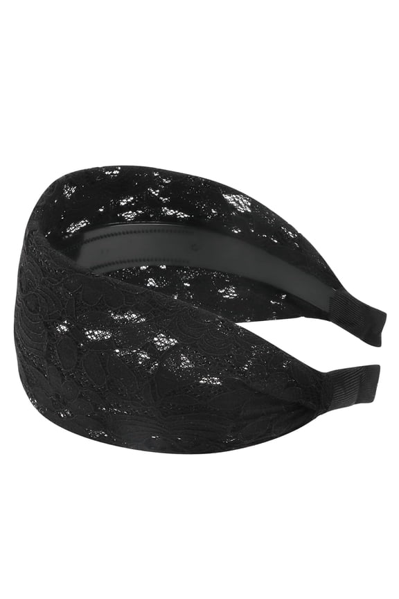 Hairband, Boho Style Non-slip Wide Headband with Teeth, Fabric Headbands for Women's Hair, Large Head Bands for Women, Black (1 Count Pack of 1), Hair Accessories for Women Girls