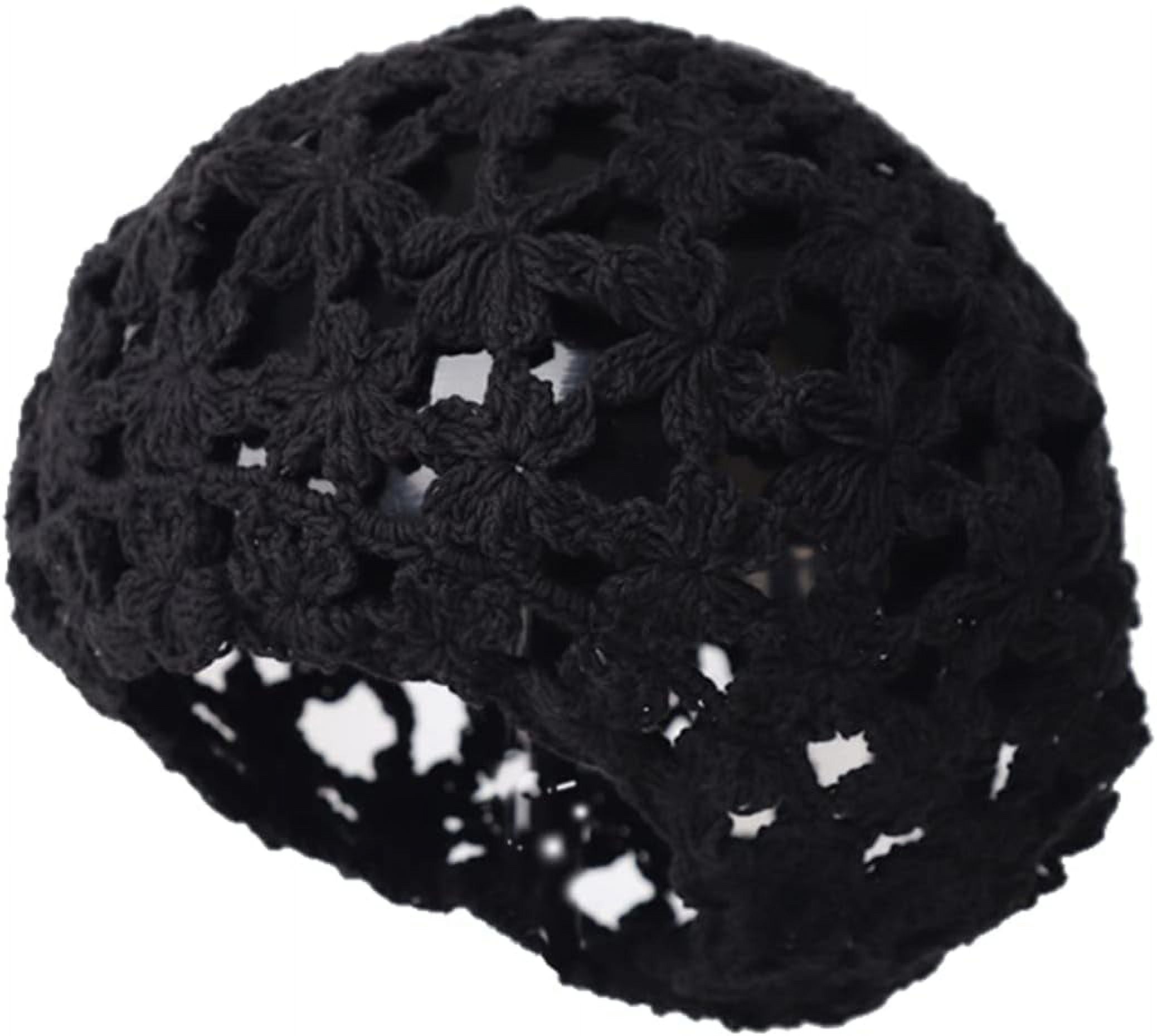 LinYooLi Hand Hook Hollowed-Out Petal-Shaped Beret, Hair Cap