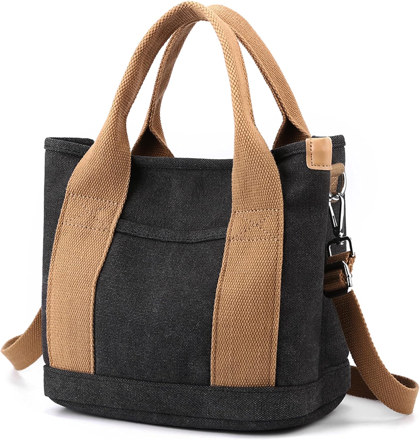 LinYooLi Handbag for Women Small Multi-Pockets, Canvas Mini Tote ...