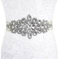 thumbnail image 1 of LinYooLi Handmade Wedding Dress Belt for Women,Rhinestone Belt for Bridesmaid Dresses,Sparkly Diamond Bridal Belt Sash, 1 of 6