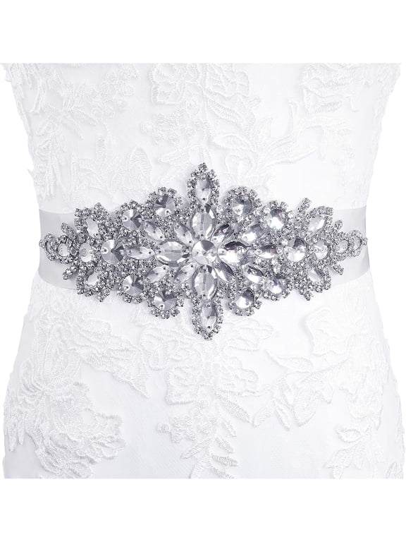 Handmade Wedding Dress Belt for Women,Rhinestone Belt for Bridesmaid Dresses,Sparkly Diamond Bridal Belt Sash
