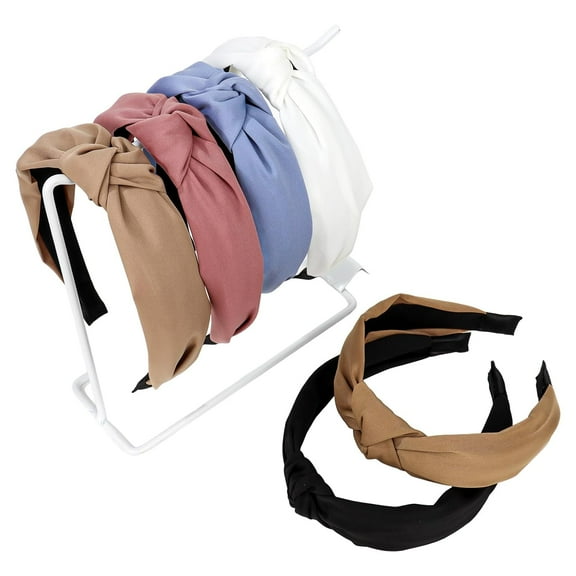 LinYooLi Headbands for Women Knotted Headbands, 6 Pack Large Head Bands for Women's Hair Wide Headbands, Thick Headbands Womens Fashion Headbands Hair Accessories for Women