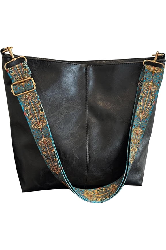 Hobo Bags for Women Crossbody Handbags Guitar Strap Shoulder Bucket Bag Vegan Leather Purse Trendy Boho Tote Purses