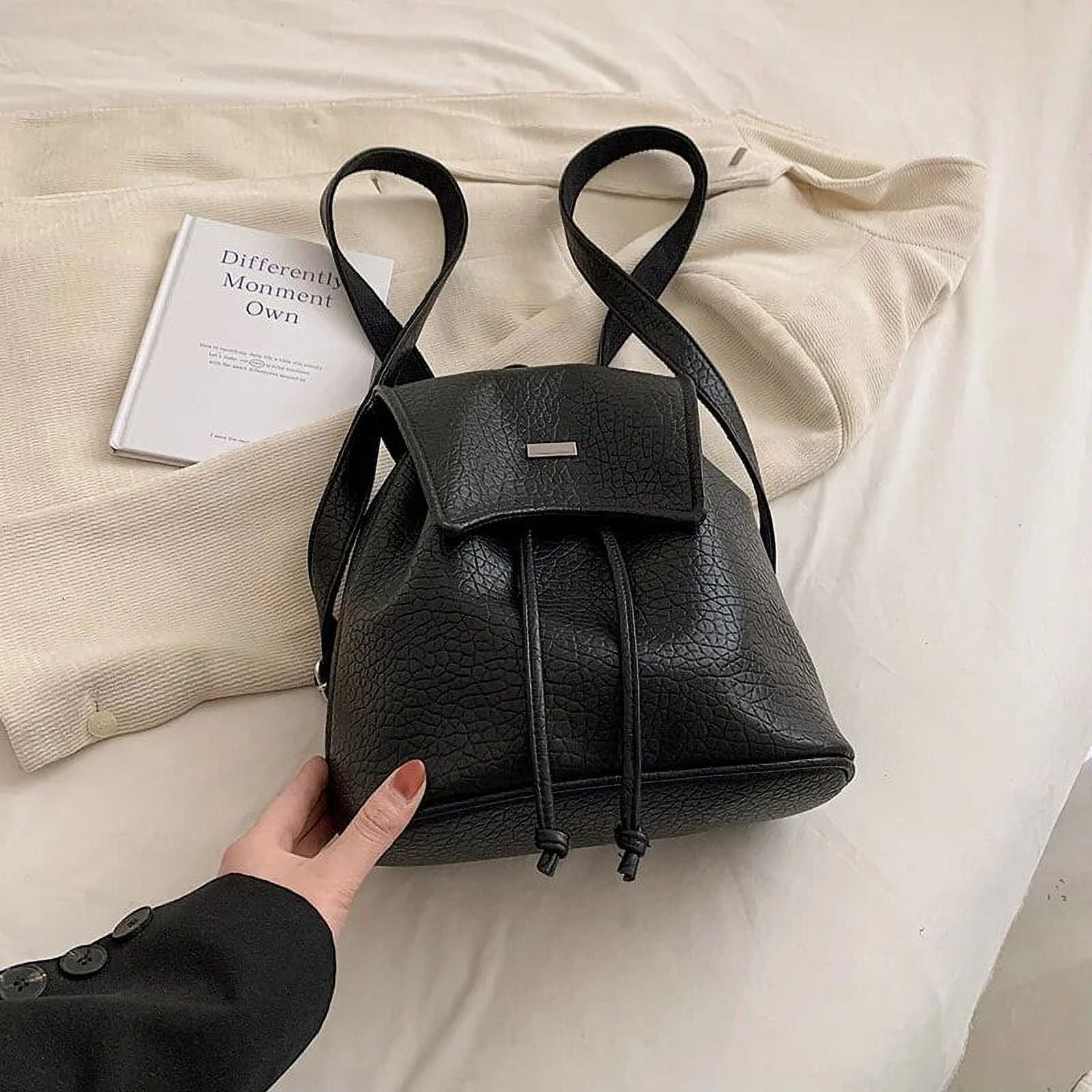 LinYooLi Korean Leather Backpack Women's New Trendy College Student