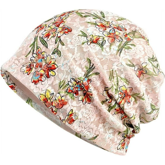 LinYooLi Lady Lace, Bonnet Bonnet with Flowers, Loose-Fitting Cap, Women's Fashion hat