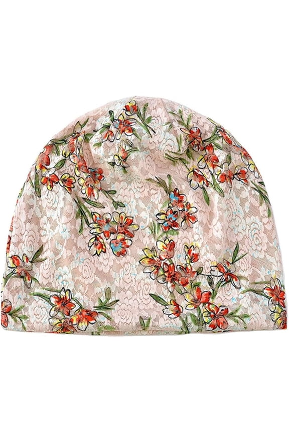 Lady Lace, Bonnet Bonnet with Flowers, Loose-Fitting Cap, Women's Fashion hat