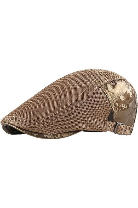 Man's Flat Cap Breathable Summer Beret Newsboy Cap Driving Cap