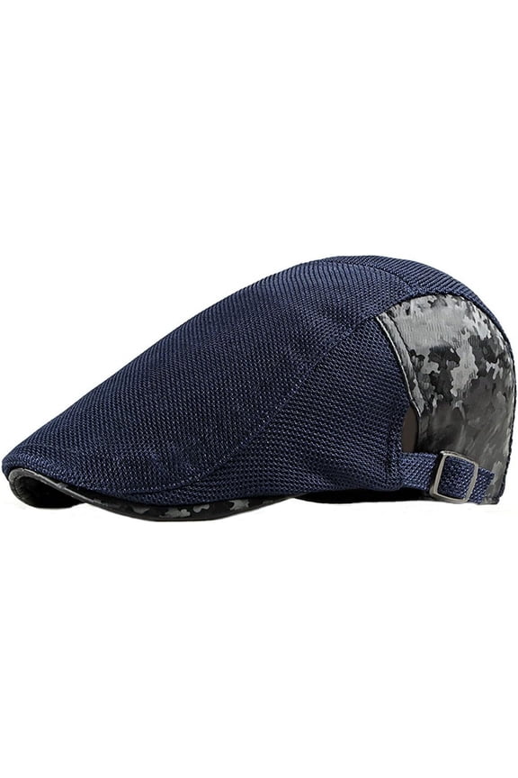 Man's Flat Cap Breathable Summer Beret Newsboy Cap Driving Cap