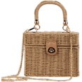thumbnail image 1 of LinYooLi Market Basket Woven Straw Grocery Basket Shopping Bag Wicker Picnic Basket with Handle for Home Outdoor Handbag, 1 of 7
