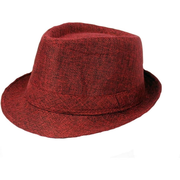 LinYooLi Men's Women’s Classic Cotton Fedora Trilby Gangster Gentleman Hat Sun Jazz Cap