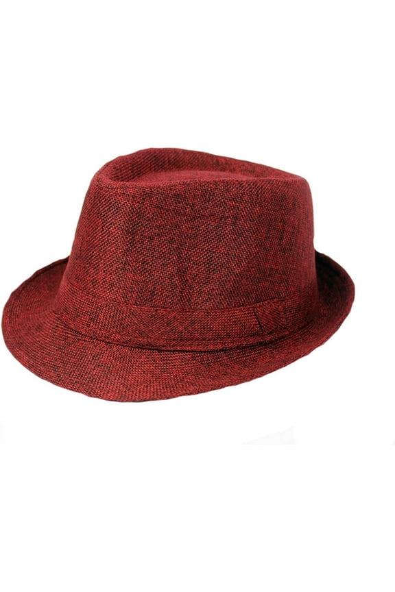 Men's Women’s Classic Cotton Fedora Trilby Gangster Gentleman Hat Sun Jazz Cap