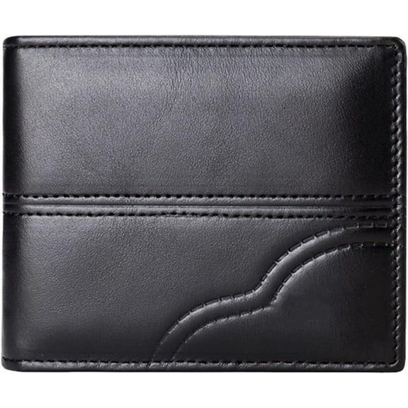 LinYooLi Mens Genuine Leather Bifold Wallet With ID Window (A30 Brown)