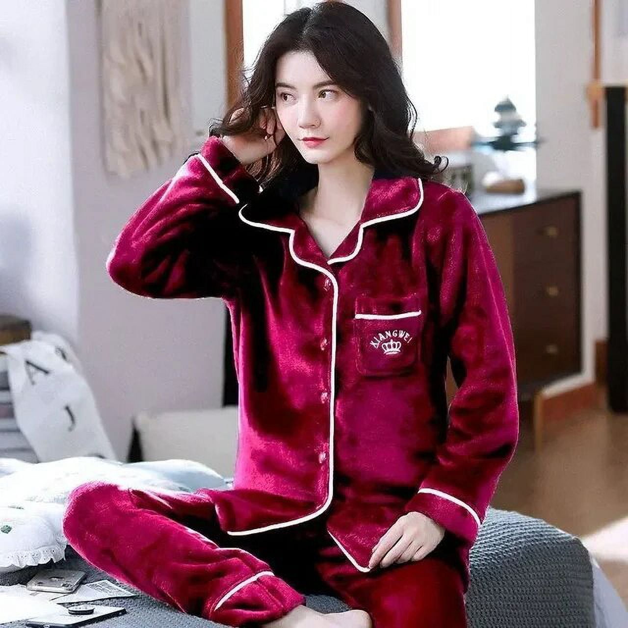 LinYooLi Mujer Warm Female Pajamas Winter Pants Autumn Pyjamas Trouser ...