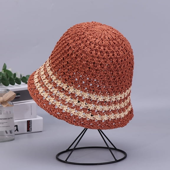 LinYooLi Of Bucket Hats For Women In Summer, Breathable, Sunshade, And Sun Protection, Knitted Fashion Hats, New Outdoor Travel, And Basin Hats
