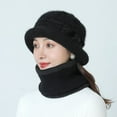 thumbnail image 1 of LinYooLi Of Solid Color Soft Edge Warm And Plush Knitted Wool For Middle-Aged And Elderly Women, Outdoor Travel Fashion, Mom Basin Hats, 1 of 6