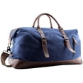 thumbnail image 1 of LinYooLi Overnight Canvas Leather Travel Tote Duffel Shoulder Handbag Bag,170805-brown, 1 of 5