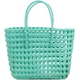 thumbnail image 1 of LinYooLi Plastic Baskets with Handles Shelf Organizers Basket Storage Home Kitchen Handbag Woven Summer Tote Bag, 1 of 4