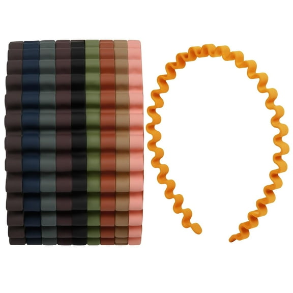 LinYooLi Plastic Hair Bands with Teeth, 10 Packs Thin Headbands for Women Girls Teens, Non Slip Hair Comb Head Bands Hair Accessories