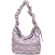 LinYooLi Quilted Crossbody Bags For Women, Puffer Tote Bag Lightweight Trendy Designer Cloud Pleated Crescent Hobo Bag