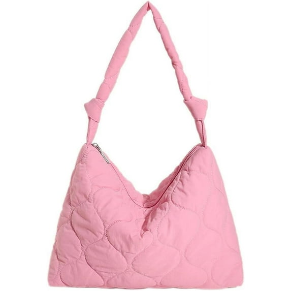 LinYooLi Quilted Tote Bag Puffer Bag for Women Puffy Hobo Bag Lightweight Quilted Padding Shoulder Bag Knot Design