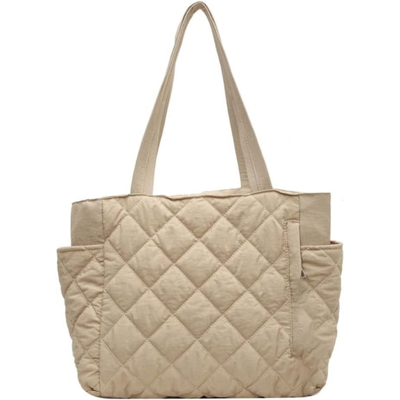 LinYooLi Quilted Tote Bag for Women Puffer Hobo Handbag Padding Quilted Bag Trendy Lightweight Shoulder Bag Casual