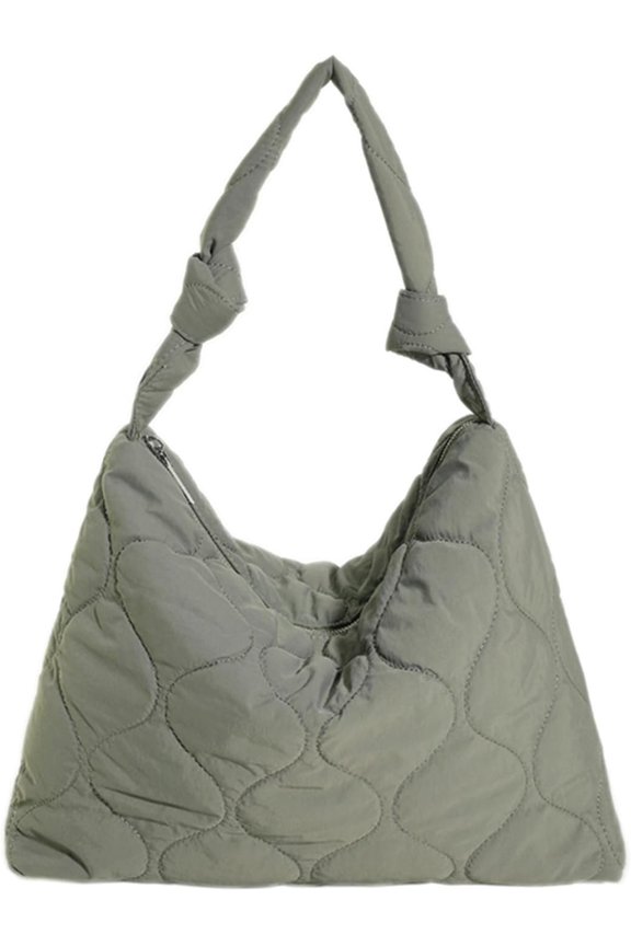 Quilted Tote Bag for Women, Soft Puffer Tote Bag Lightweight Trendy Designer Lozenge Cos Bag Handbags