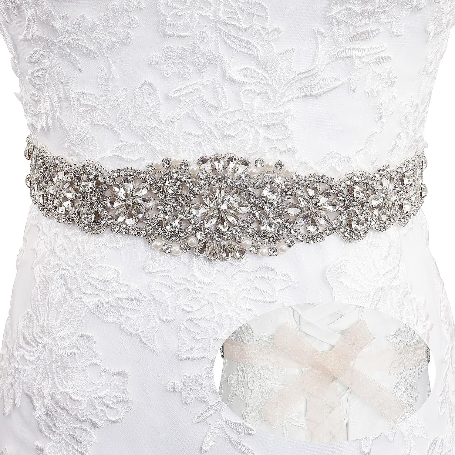 Linyooli Rhinestone Belt for Women Dress,Organza Wedding Bridal Belt Sash,Crystal Wedding Dress Belt, Women's, Size: One size, Beige Linyooli Rhinestone Belt for Women Dress,Organza Wedding Bridal Belt Sash,Crystal Wedding Dress Belt, Women's, Size: One size, Beige