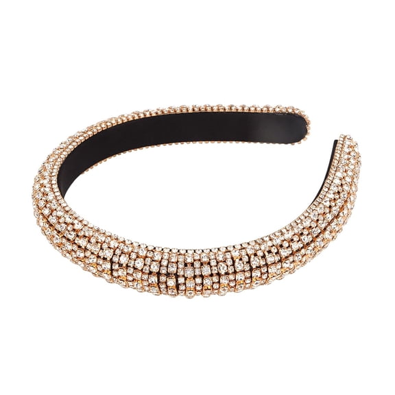 LinYooLi Silver Rhinestone Headband for Women, Crystal Hairband Diamond Headband Glitter Fashion Headband, Sparkly Jeweled Headband Rhinestone Hair Accessories for Women Girls