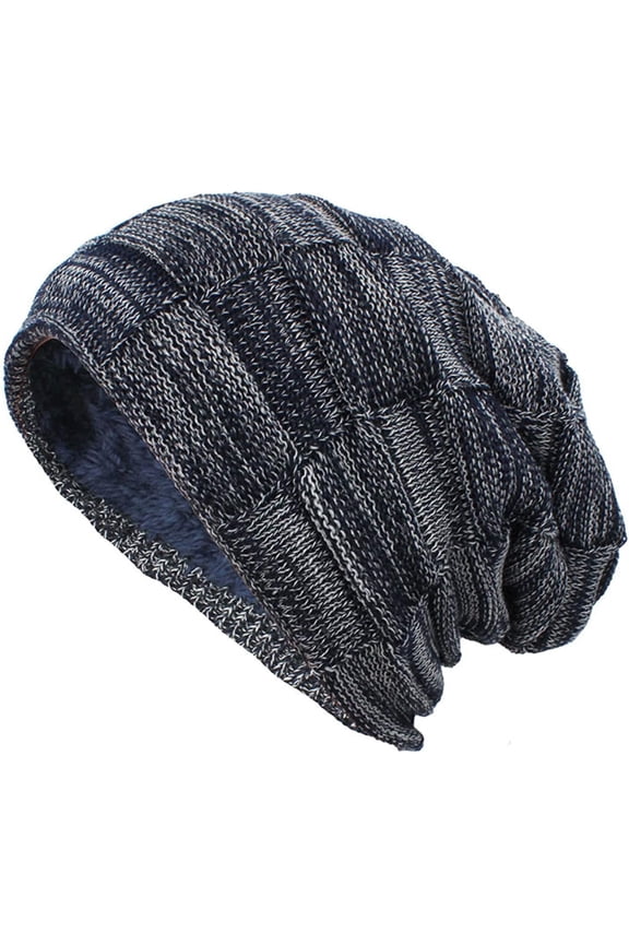 Slouchy Beanie for Men Winter Hats for Guys Warm Lined Knit Beanie Hat