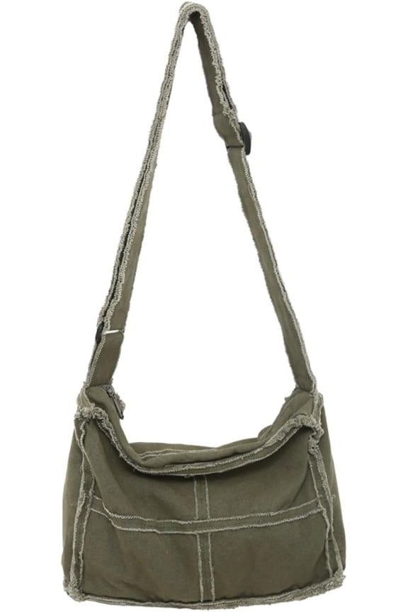 Genmaisima Small Canvas Crossbody Bag for Women Men Y2k Hobo Bags Mini Messenger Bag Shoulder Bag Grunge Hippie Purse