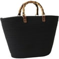 thumbnail image 1 of LinYooLi Straw Beach Bag, Straw Tote Bag for Women with Bamboo Handles Summer Vacation Woven Beach Bag Shoulder Handbag, 1 of 5