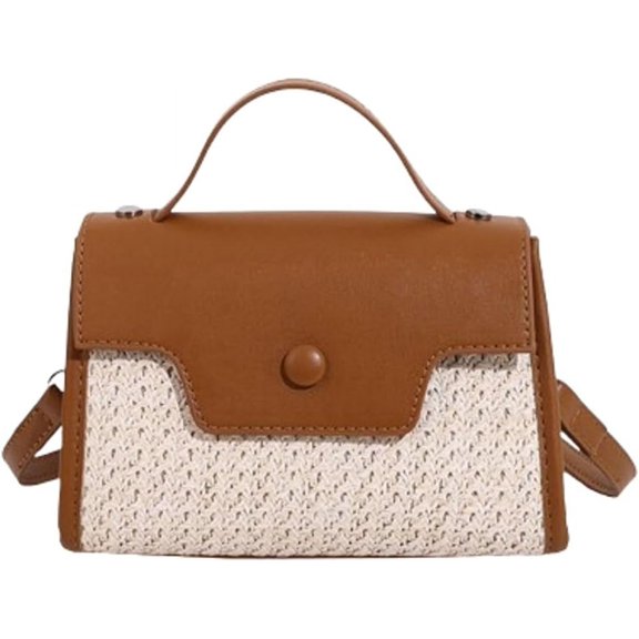 LinYooLi Straw Beach Bag Vintage Shoulder Bag Cute Hobo Bags Women Summer Beach Bag Holiday Work Travel Bag Everything Tote Bag