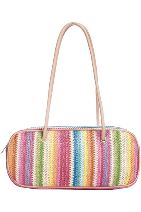 Straw Beach Bag Vintage Shoulder Bag Hobo Bags Women Everything Tote Bag Summer Beach Bag Holiday Work Travel Bag 2024