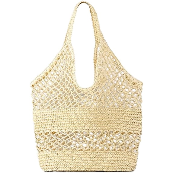 LinYooLi Straw Beach Bag Women Hobo Bags Basket Shoulder Bag Vintage Summer Beach Bag Cute Purse Everything Tote Handbag Travel Bag