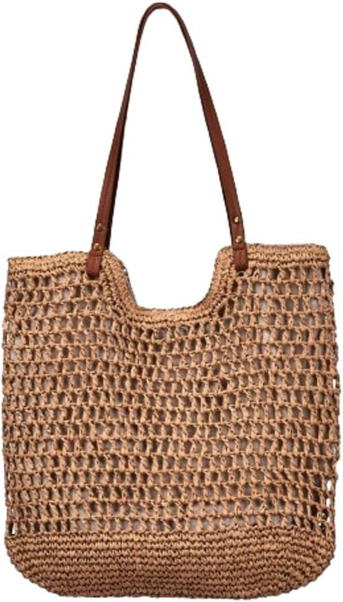 LinYooLi Straw Beach Bag Women Shoulder Bag Vintage Cute Hobo Bags